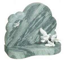 infant headstone with columba