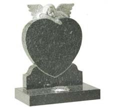 heart shaped child memorial stone