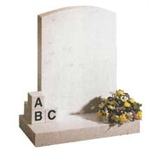 upright infant headstone