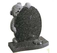 teddy bear infant headstone