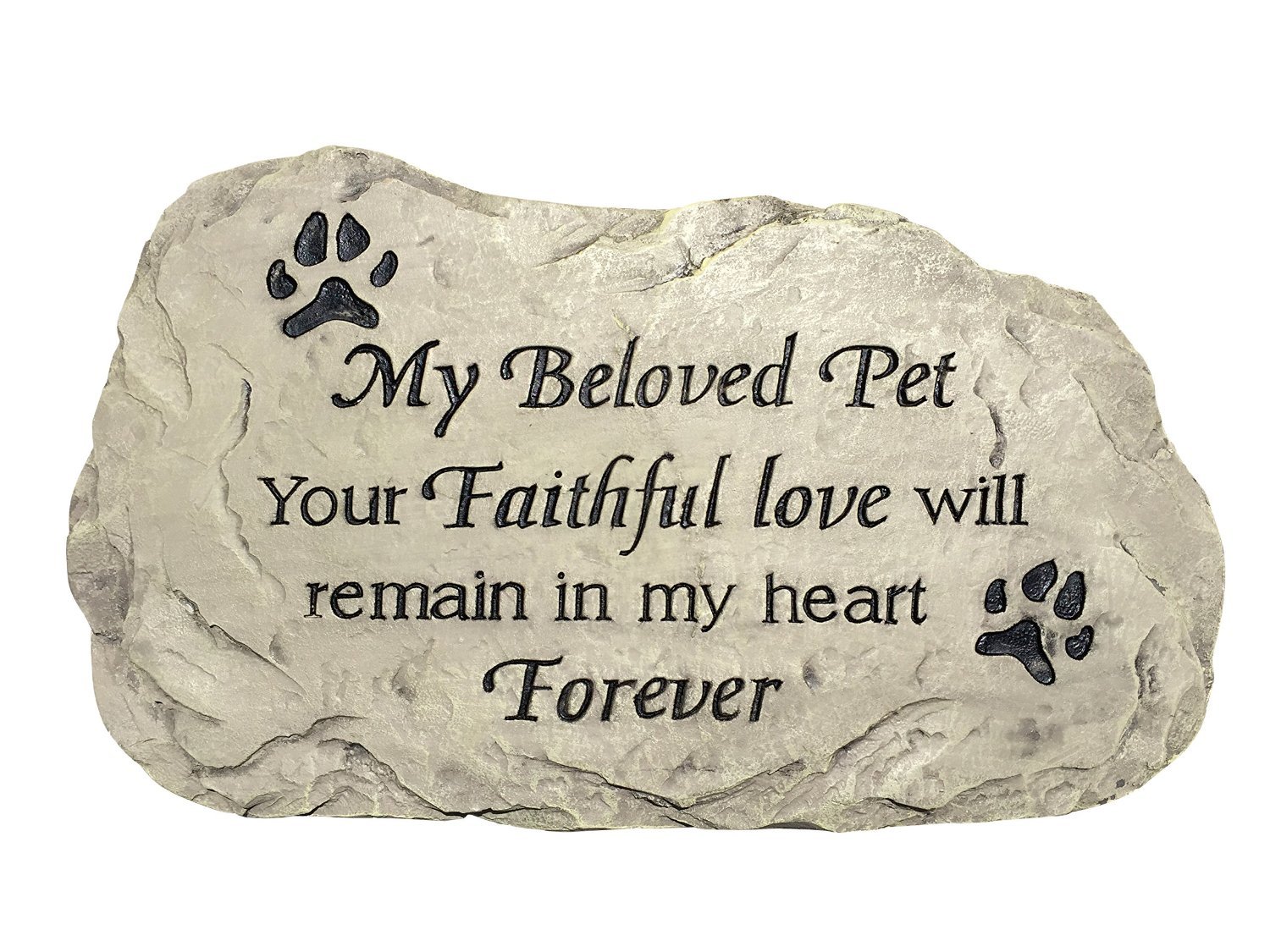 natural stone pet memorial plaque