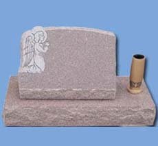 slant memorial headstone