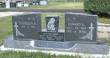 wing-style headstone