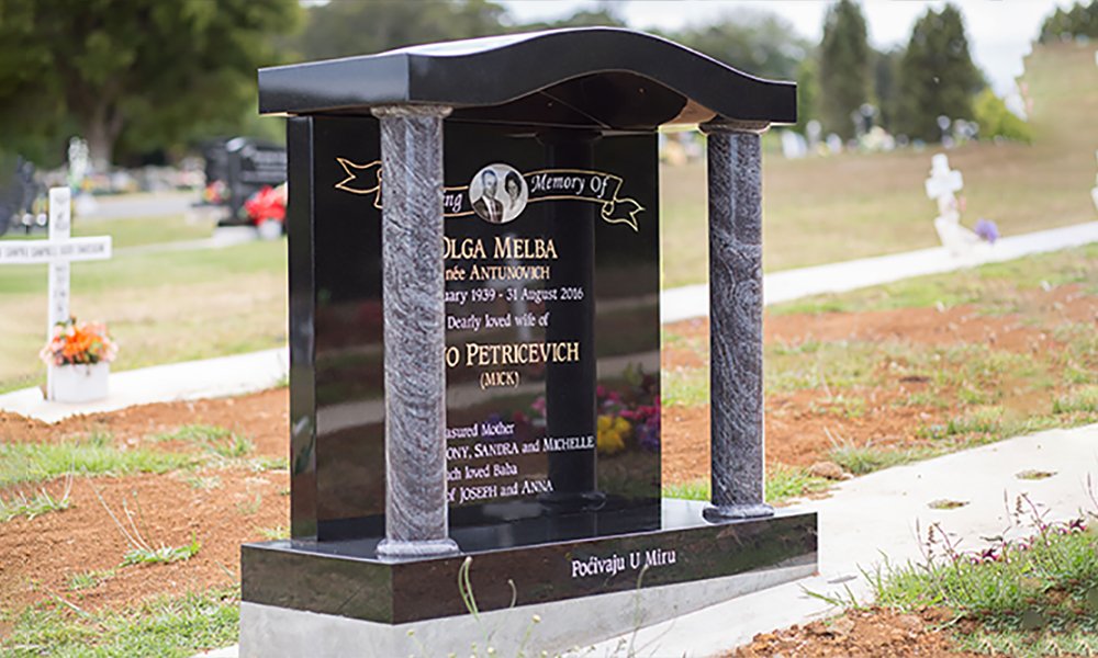 Canopy Headstones Granite Canopy Apex Top Memorial Headstones for Graves