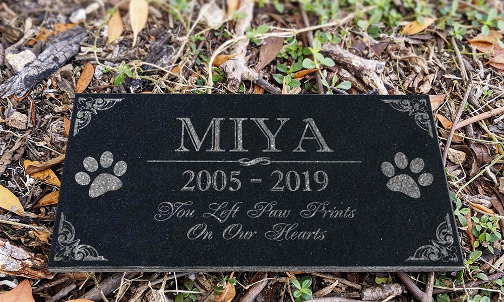 Free Design Personalized Human Memorial Stones, Black Granite Headstone Gifts For Someone Who Lost A Loved One Pet Cat Dog