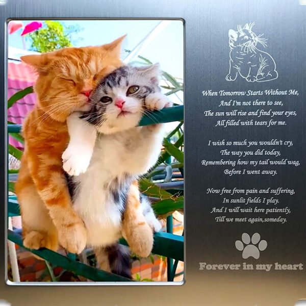 Cat Memory Photo Frame Pet Memorial Frames - Personalized Memorial Photo Frames for Dog/Cat