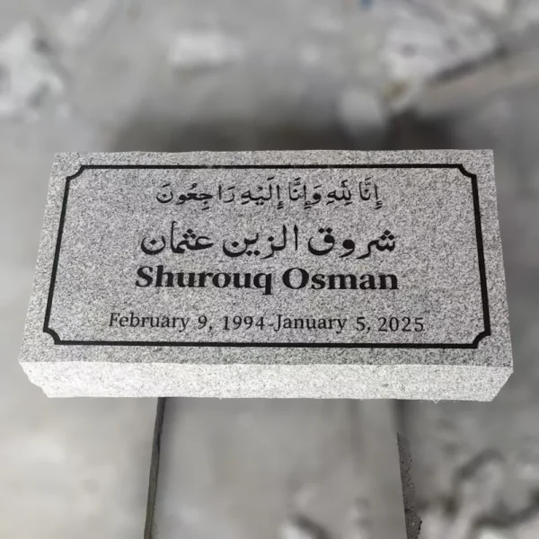 bevel granite headstone