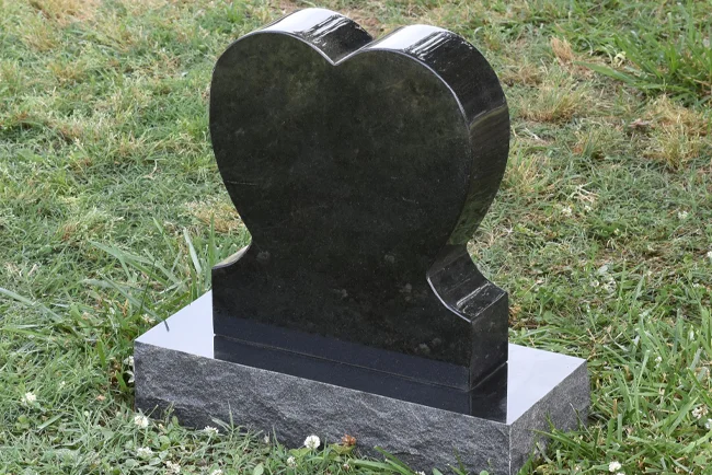 heart shaped child headstone