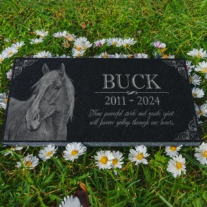 horse memorial garden stone