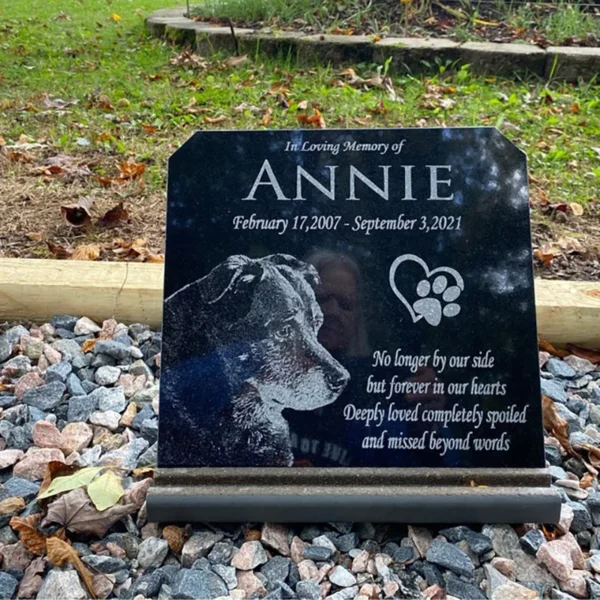pet memorial stone outside